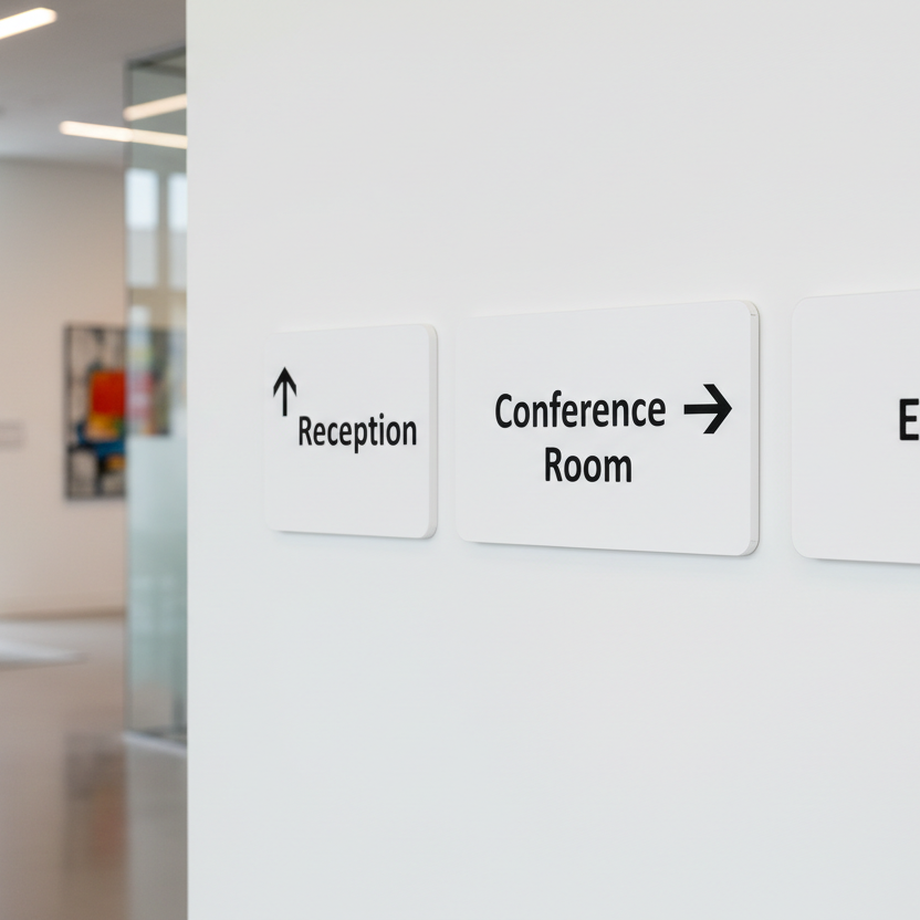 3mm pvc used as directional signage