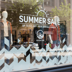 adhesive vinyl on windows for retail