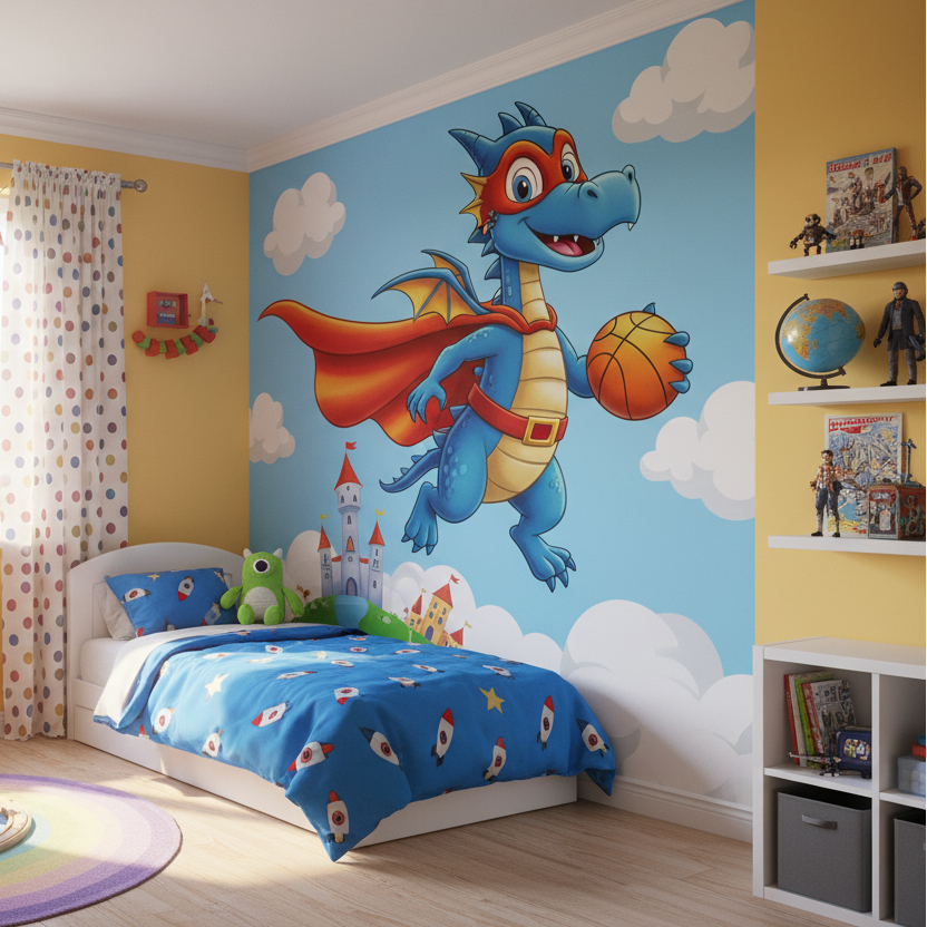 fathead wall graphic example on a kids bedroom wall