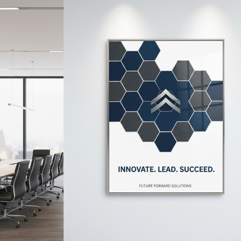 poster in a corporate environment